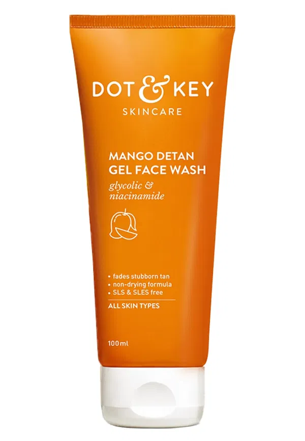 Mango Detan Gel Face Wash | Size: 100 ml By Dot & Key