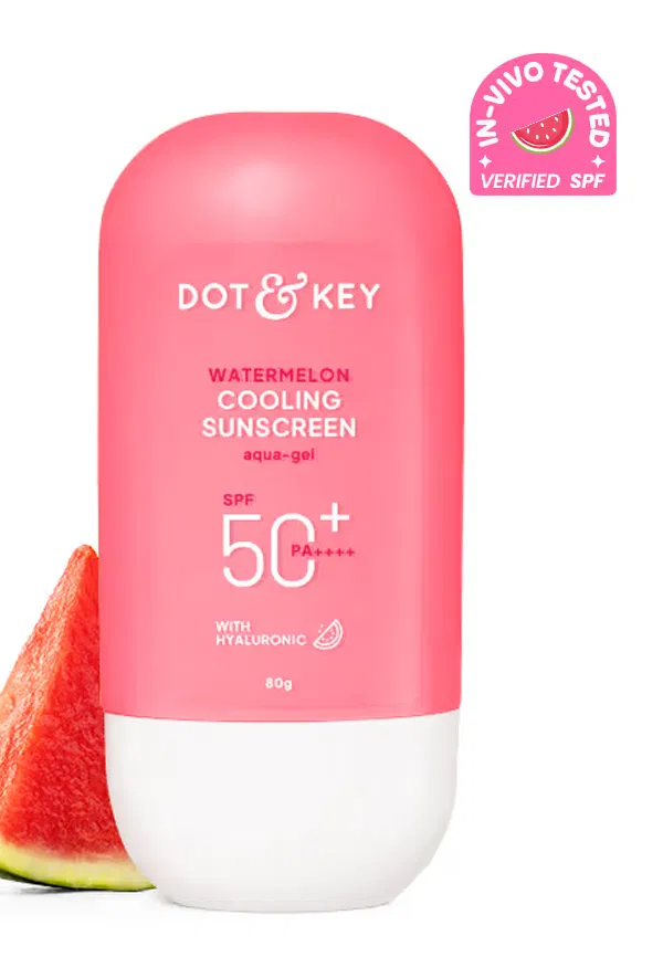 Watermelon Cooling Sunscreen, IN-VIVO Tested SPF 50+ PA++++ | Size: 80 gm By Dot & Key